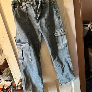 Women's Blue Cargo Pants